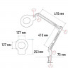 Бестеневая лампа-лупа с РУ на штативе Med-Mos 9005LED-FS (9005LED-Ш4)