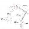 Бестеневая лампа-лупа с РУ на штативе Med-Mos 9002LED-FS (9002LED-D-Ш4) 