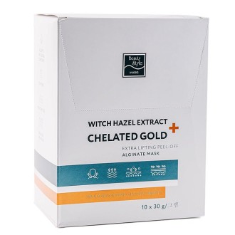 Альгинатная лифтинг-маска «Witch hazel extract + Chelated gold» 30 гр*10 шт Beauty Style