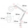 Косметологическая лампа-лупа на штативе R-T (0-1) 