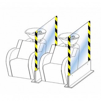 Защитный экран для парикмахерских моек