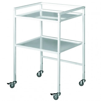 Столик косметолога (медицинский) СМ с полками металл