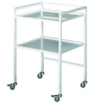 Столик косметолога (медицинский) СМ с полками металл